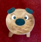 Kinderhocker aus Holz, kleines Schwein