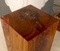 RQRO46-1 | Deco cuboid teak/resin, red orange, h: 46cm