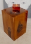 RQRO46-1 | Deco cuboid teak/resin, red orange, h: 46cm